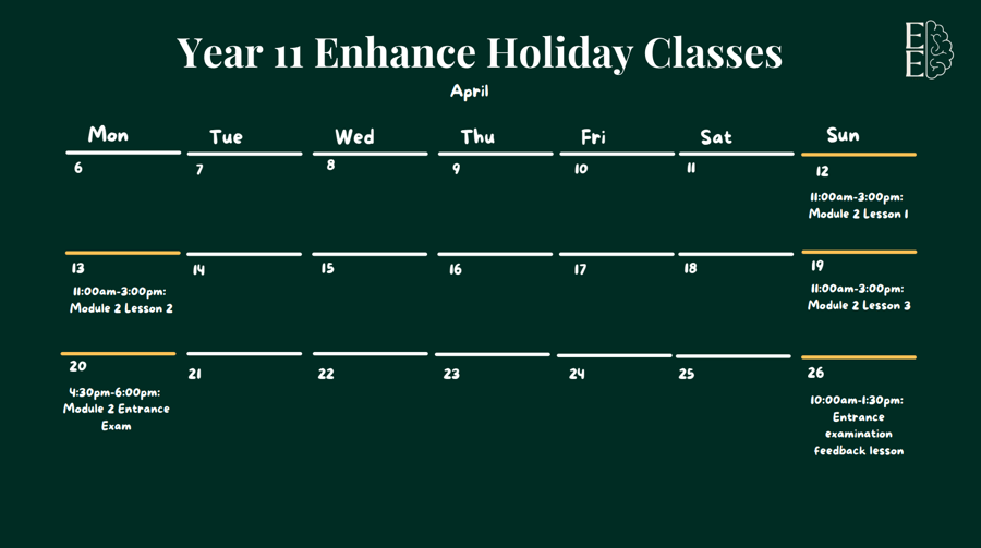 Holiday Term 2 2026 Y11